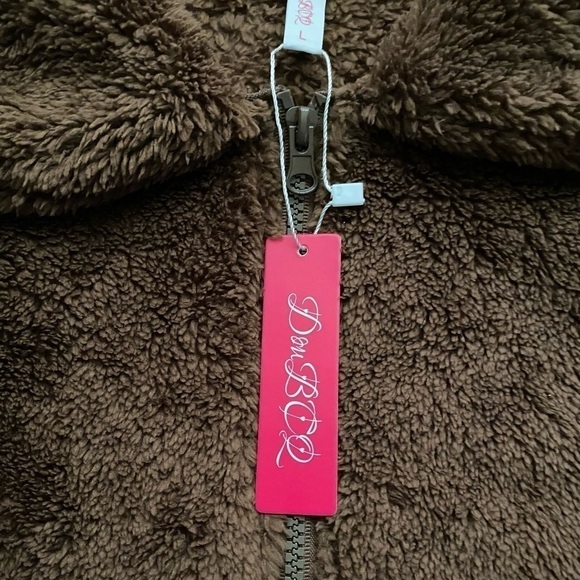 NWT-DOU BCQ-BROWN TEDDY BEAR JACKET-SIZE LARGE - Picture 9 of 10